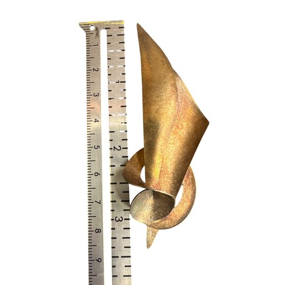 💖Vintage Handcrafted Abstract Metal Brooch Pin - Picture 2 of 3